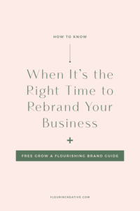 How to know when it's the right time to rebrand your business