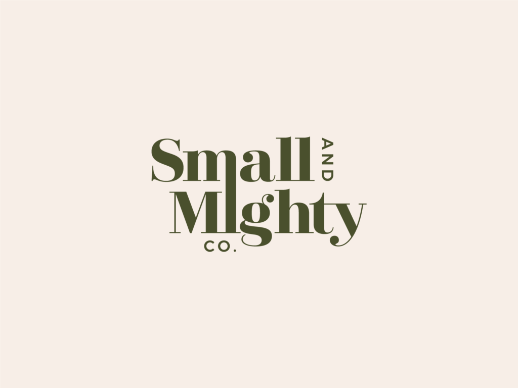 Small and Mighty Co. Logo Design | Marketing Consultant Branding | Fleurir Creative