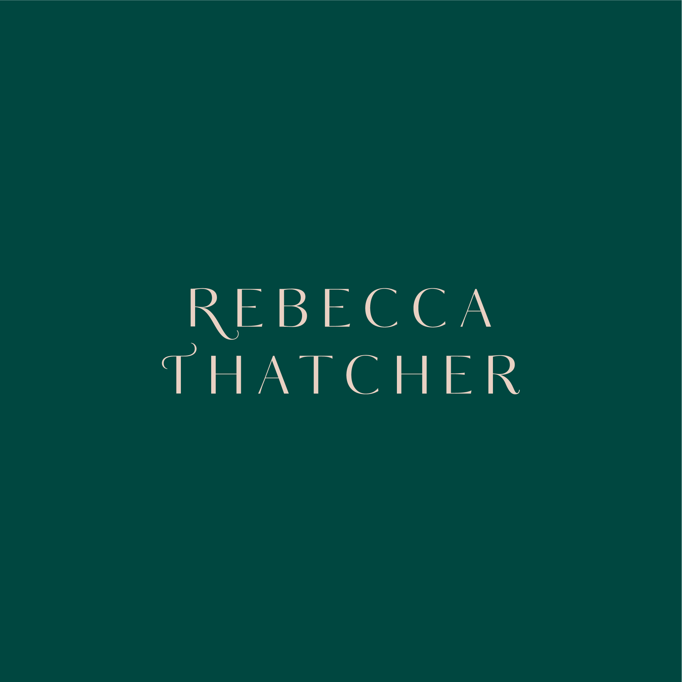 Custom logo design for Rebecca Thatcher, a Facebook Ads Strategist based in the UK.